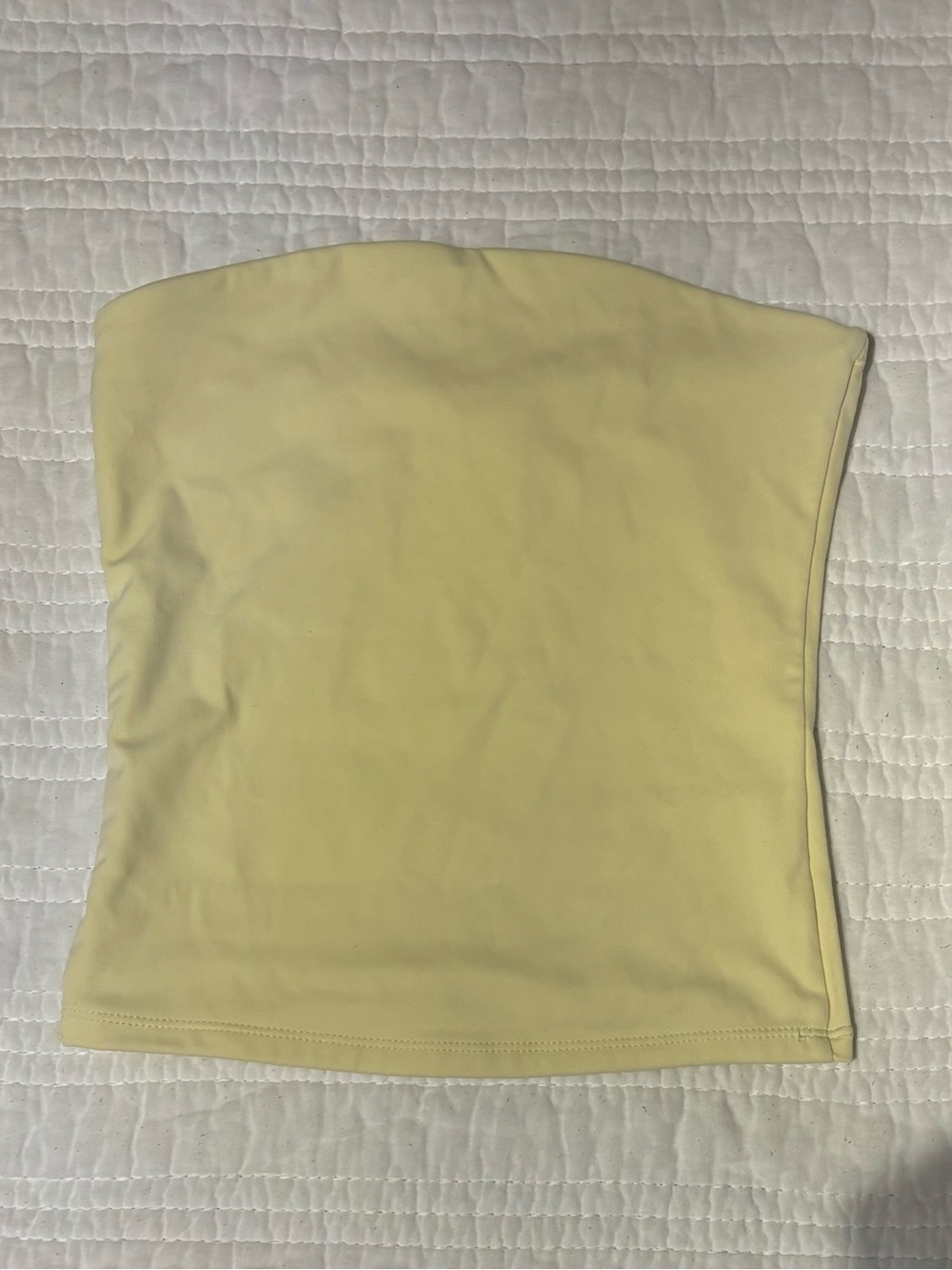 Garage Pale Yellow Strapless Tube Top